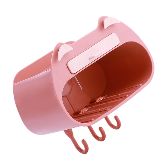 WASHWEPE Organizador De Jabón Montado En Pared Color Rosa Para Y Cocina Con Material Duradero PP