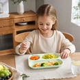thumbnail image 4 of Divided Serving Tray,RectangularCompartment Snack Plate Portion Control Dish for Dining Table Picnic Camping, 4 of 7