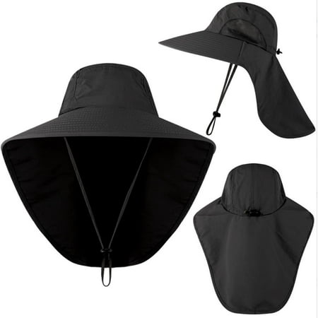 Outdoor Sun Hat for Men and Women with 50+ UPF Protection Hiking Cap Wide Brim Fishing Hat with Neck Flap