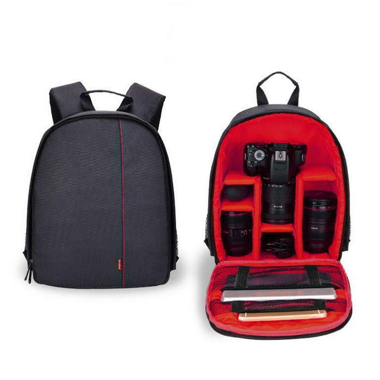 Harlier Camera Backpack Expandable DSLR SLR Camera Bags for Photographers Photography Travel Backpack with 15.6 Laptop Compartment Rain Cover Tripod Holder Red Walmart