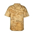thumbnail image 3 of Daiia Old Vintage Map Of Sea Hawaiian Shirt for Men Gentle Cotton Regular Short Sleeve Casual-XX-Large, 3 of 9