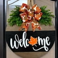 thumbnail image 3 of JJKBVCLO Themed 3D Pumpkin Leaf Door Sign Wall Décor Rustic Farmhouse Style, 3 of 4