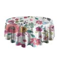 thumbnail image 5 of Pioneer Flower Floral Print Pattern Round Tablecloth 60"x60",Wrinkle Wipeable Table Cloth for Kitchen Dining Room Picnic Patio Party, 5 of 6