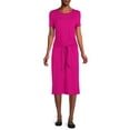 thumbnail image 2 of Time and Tru Women's Tie Waist Knit Dress, 2 of 5