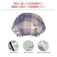 thumbnail image 5 of Kll Heart Check Plaid Pattern Shower Cap & Bath Cap For Women,Reversible Oversized Waterproof Shower Caps For All Hair Lengths,Elastic Reusable Bathing Hair Cap, 5 of 9