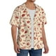 thumbnail image 2 of Fotbe Red Wine Camisa Estampada de Manga Corta para Hombre, Casual de Verano, Estilo Playero, Sin Arrugas-Large, 2 of 5