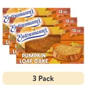 (3 pack) Entenmann's Pumpkin Loaf Cake, 13 oz, Loaf Cake, Box