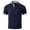 Navy, variant on Mens Summer Color Block Polo Shirt Contrast Collar T Shirt Summer Short Sleeve Top Black L