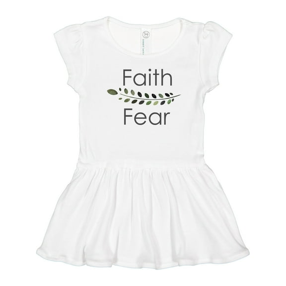 Inktastic Faith Over Fear with Laurels Girls Toddler Dress