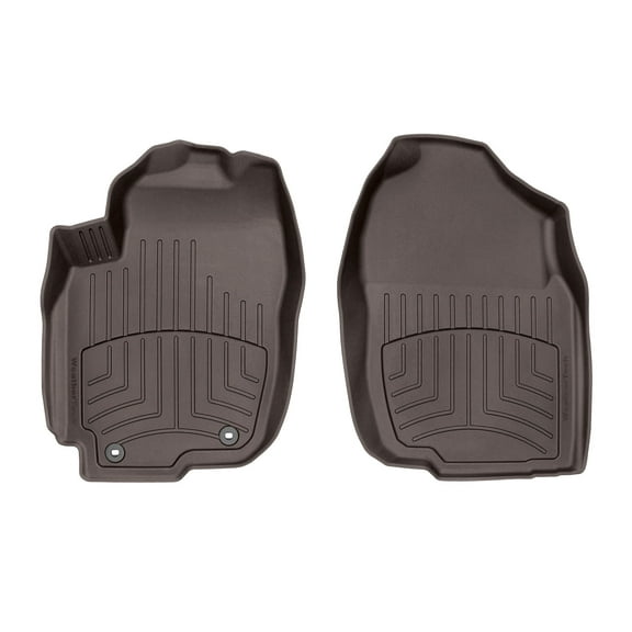 WeatherTech FloorLiner HP Custom Fit Floor Mats compatible with 2016-2018 Toyota RAV4 - 1st Row (Driver & Passenger), Cocoa