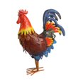 thumbnail image 4 of Hierro Gallo jardín estatua, estatuilla de animales césped ornamento pollo escultura para granja patio trasero al aire libre Decoración el hogar, 4 of 8