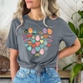 thumbnail image 2 of VBTAPA Novelty Graphic Tees for Women Happy Easter Bunny Print T-Shirt Cute Leopard Rabbit Tee Tops Prime Sales Today Gray M, 2 of 6