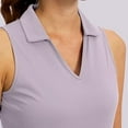 thumbnail image 5 of Pxiakgy Women's Golf Shirt Sleeveless Lightweight V Neck Tennis Polo Shirts with Collar Quick Dry Athletic Tops for Women Women's Sleeveless Shirts Collared V Neck Tennis Tank Tops Lightweight Pink L, 5 of 7
