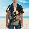 thumbnail image 2 of Fotbe Playful Smile Cute Dog Hawaiian Shirt for Men Unisex Summer Beach Casual Short Sleeve Cotton Linen Button Down Shirts-3X-Large, 2 of 5