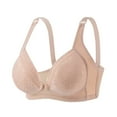 thumbnail image 4 of TrendVibe365 Maternity Bras for Pregnancy Womens Breastfeeding No Wire Push up Bralette Padded Button Front Adjustable Strap Corset Top Full Coverage Crop Cami Top Comfy Underwear Nude 34, 4 of 9