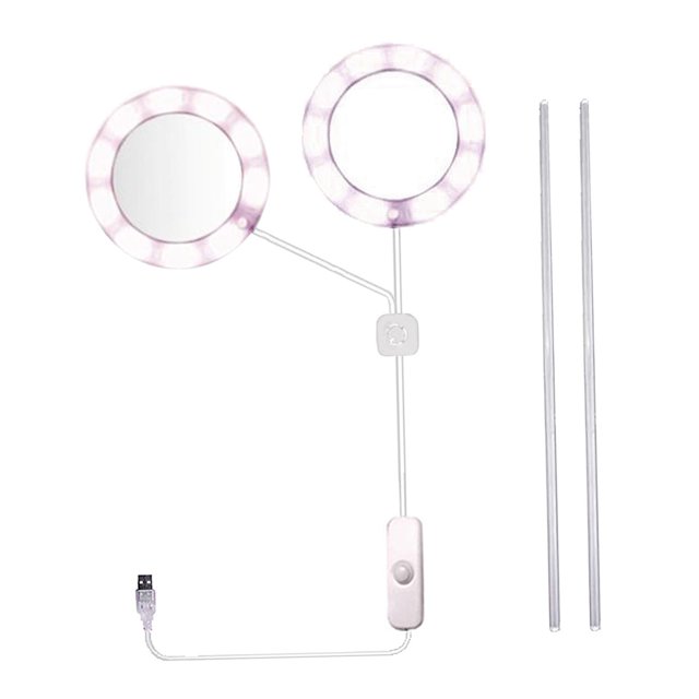 Compatible con lámparas de luz Plantas con flores en macetas de interior Esperma completo con Cabezas dobles blancas kusrkot Luz de crecimiento