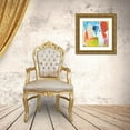 thumbnail image 3 of Zaman, Farida 20x20 Gold Ornate Wood Framed with Double Matting Museum Art Print Titled - Cheerful I, 3 of 4