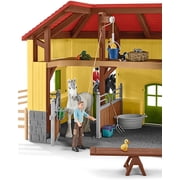 Schleich - Farm World: Horse Stable Set with Rider Figurines, Horse Toys & Accessories, 82 Pcs