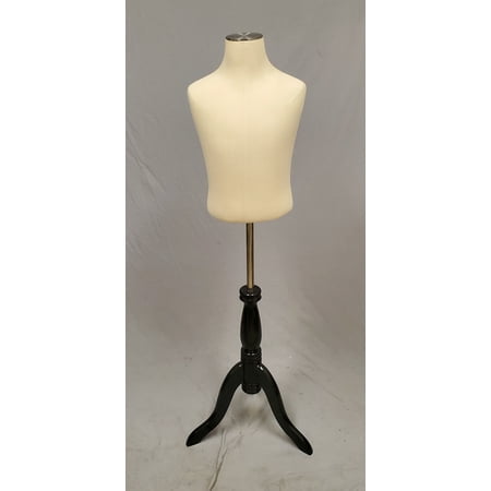 Child Sewing Dress Form Mannequin Fully Pinnable with Black Tripod Base