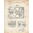 thumbnail image 2 of Borders, Cole 15x18 Black Ornate Wood Framed with Double Matting Museum Art Print Titled - PP1009-Vintage Parchment Record Player Patent Poster, 2 of 4