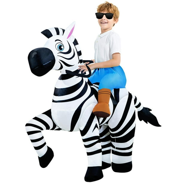 Traje del festival de decoración de vestuario de cebra inflable para suministros de favores de fiesta , Para Niños