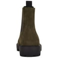thumbnail image 3 of NINE WEST Womens Green Back Pull-Tab Lug Sole Goring Padded Yeeps Round Toe Block Heel Leather Chelsea 8 M, 3 of 4