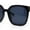 All Black, variant on Womens Oversized Horn Rim Chain Arm Rectangle Designer Fashion Luxury Sunglasses Slate Tortoise - Navy