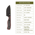 thumbnail image 3 of Swiss Tech Leicht Fixed Blade Knife, D2 Steel with Canvas Micarta Handle and Premium Hard Sheath, 3 of 23