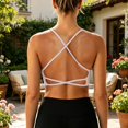 thumbnail image 5 of Bras for Women JIANLAI Women's Thin Strap Padded Sports Bra Everyday Basic Scoop Neck Workout Crop Bra, 5 of 7