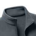 thumbnail image 6 of RYDCOT Men's Solid Color Polar Fleece Long Sleeved Cardigan Full Zip Stand up Collar Jacketr for Men Dark Gray XXL(XXL), 6 of 9