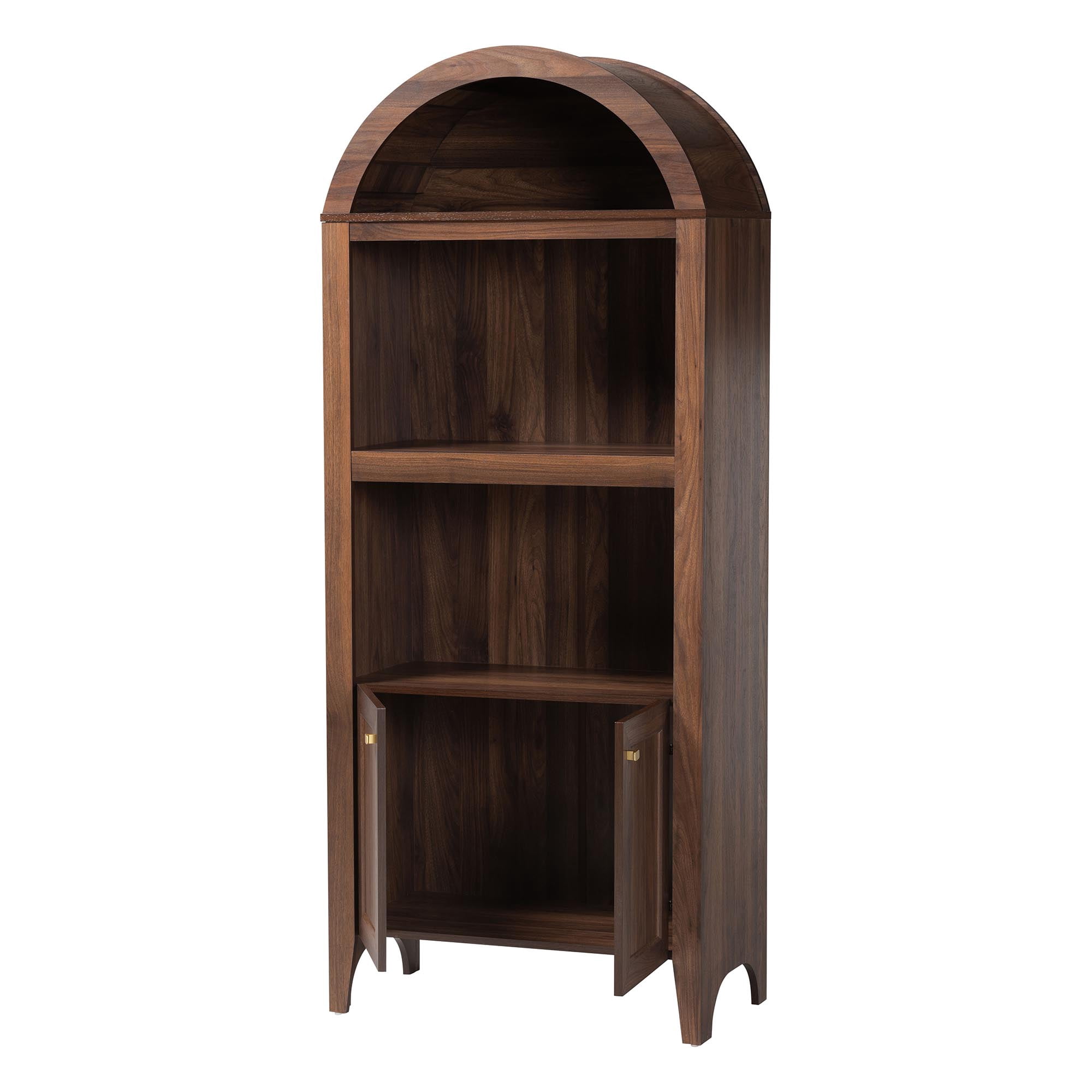 Baxton Studio Hayes Mid-Century Storage Cabinet, Walnut Brown