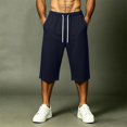 thumbnail image 6 of Cekizud Sweatpants for Men Drawstring Elastic Waist Pockets Loose Relaxed Capri Pants Athletic Casual, Sizes M-3XL, 6 of 6