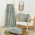 thumbnail image 4 of Home Soft Things Pompom Faux Fur Throw, 50" x 60", Silver, 4 of 8