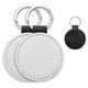 thumbnail image 1 of 10 Pack Sublimation Blanks Keychain Glitter PU Leather Keychain DIY Heat Transfer Keyring Black Round, 1 of 5