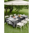 thumbnail image 4 of Outdoor Tablecloth with Umbrella Hole for Patio/Picnic/Party/Camping, Grey Coastal Beach Waterproof Table Cloth Rectangle Table Cover Washable, Summer Vintage Surfboards Coconut Tree (52"x 70"), 4 of 9