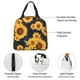 thumbnail image 4 of Easygdp Navy Blue Plaid Sunflower Bolsa Térmica Premium - Tela Oxford Impermeable, Gran Capacidad, Bolsillo Frontal, Unisex para Trabajo, Escuela, Actividades al Aire Libre y Picnics, 4 of 8