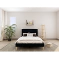 thumbnail image 2 of Tslinn Low Profile Upholstered Platform Bed,Full Beds With Black(Linen), 2 of 5