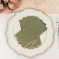 thumbnail image 6 of Balsa Circle 50 Olive Green Plain Soft 2 Ply Dinner Table Paper Napkins with Gold Foil Edge Party Events Decorations, 6 of 8