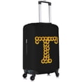 thumbnail image 4 of Sunflower Initial Name T Black Luggage Cover Elastic Washable Stretch Suitcase Protector Anti-Scratch Travel Suitcase Cover for Kid and Adult S (Fit 18-21 inch suitcase), 4 of 6
