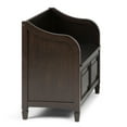 thumbnail image 2 of Simpli Home Connaught SOLID WOOD 42 inch Wide Traditional Entryway Storage Bench in Dark Chestnut Brown, 2 of 7