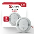 thumbnail image 3 of (2 pack) Kidde Hardwired Photoelectric Smoke Detector Alarm, 10-Year Lithium Sealed Battery Backup, 3 of 19