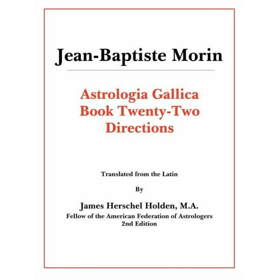 Astrologia Gallica Book 22, (Paperback)