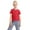 Red, variant on GYRATEDREAM Girls Short Sleeve Dry-Fit Crew Neck Active Athletic Performance T-Shirt for Kids 5-12 Years