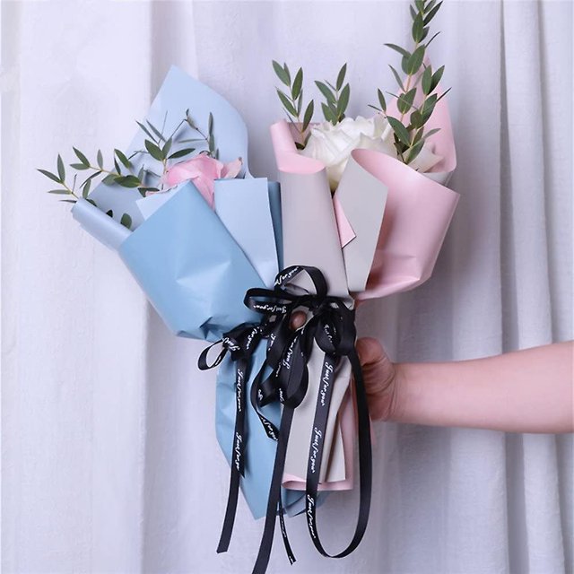 Papel de embalaje de flores de doble color, material impermeable para embalaje de regalos, material de 20 hojas 23.623.6 pulgadas (13) Feliz Sencillez