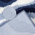 thumbnail image 4 of REGALWOVEN Alfombra de baño abstracta, tapete de baño suave, alfombras antideslizantes, alfombra de baño gruesa, absorción de agua, estilo artístico, azul oscuro 16" x 24", 4 of 6