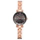 thumbnail image 1 of LVPAI Reloj de cuarzo con correa de aleación y números romanos retro a la moda para mujer (oro rosa + negro), 1 of 4