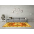 thumbnail image 3 of Ahgly Company Indoor Round Persian Yellow Traditional Area Rugs, 6' Round, 3 of 4