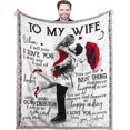 thumbnail image 1 of to My Wife Blanket Gifts for Wife-Valentines Day Gifts for Her,Wife Birthday Gift Ideas, Wedding Anniversary Romantic Gifts for Her,Wife Blanket(to My, 1 of 5