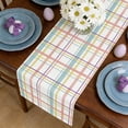 thumbnail image 4 of Dining Room Table Runner Easter Bunny Print 30x180cm Linen, Festive Holiday Decor for Large Dining Room Table, Coffee Bar and Mantel, Colorful Egg and Bunny Design for Spring, 4 of 6