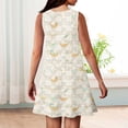 thumbnail image 5 of LTTVQM Easter Dresses for Girls Rabbit Egg Graphic Cute Sleeveless Sundress Soft Round Neck Midi Dresses Fashion Church Dresses Beige 9-10 Years, 5 of 5